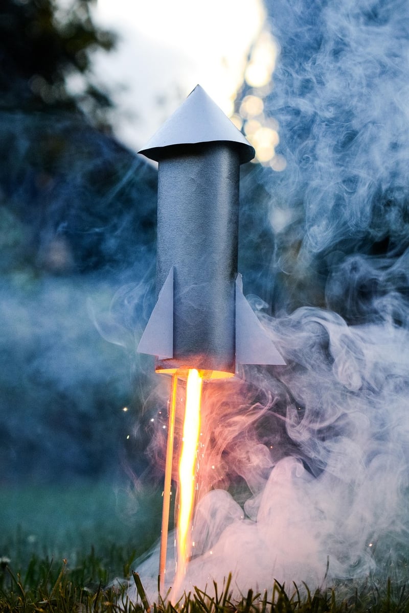 Cardboard Tube Rockets